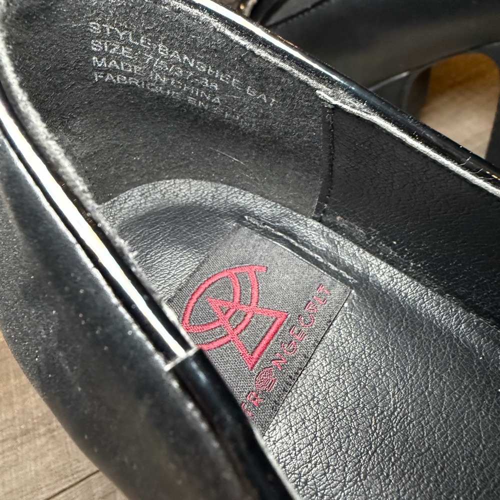 Strange Cvlt Banshee Loafer Heels – Black Vegan Leather - Picture 8 of 12